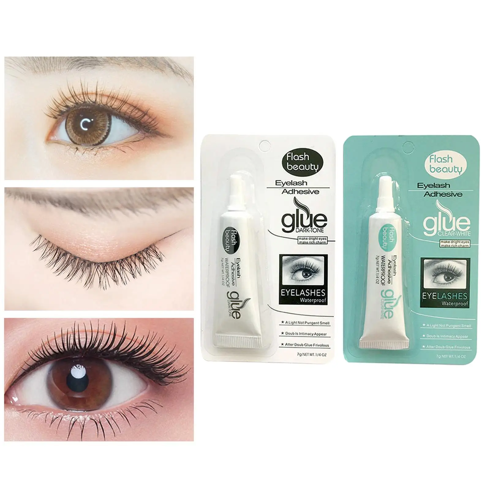 Wimpernkleber, wasserfester Wimpernkleber für falsche Wimpern, Streifen, Wimpern, Anfänger