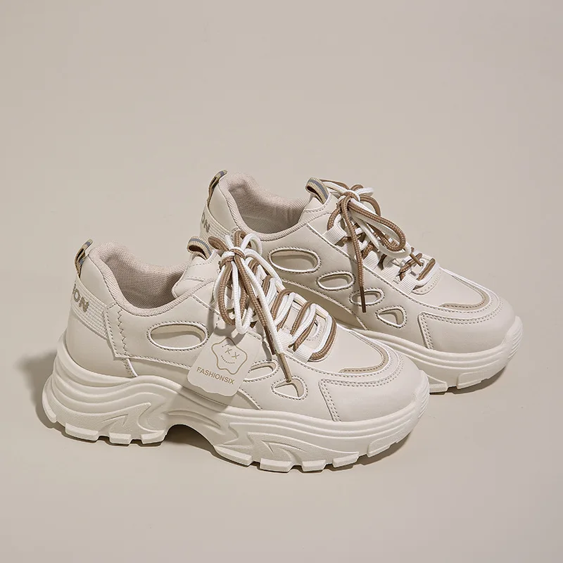 

2024 Autumn Women's Sneakers New Breathable Little White Shoes Fashionble Versatile Korean Version Platform Casual Sports Shoes