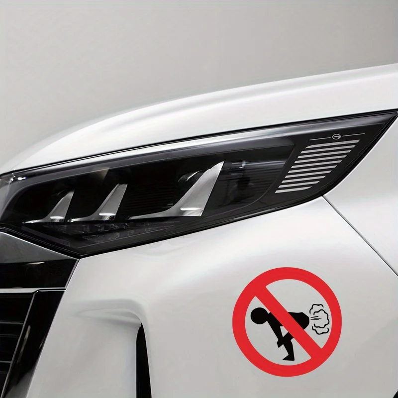 Funny No Farting Car Sticker Humorous Auto Decal For Vehicle Exterior Durable Self-adhesive-Wall