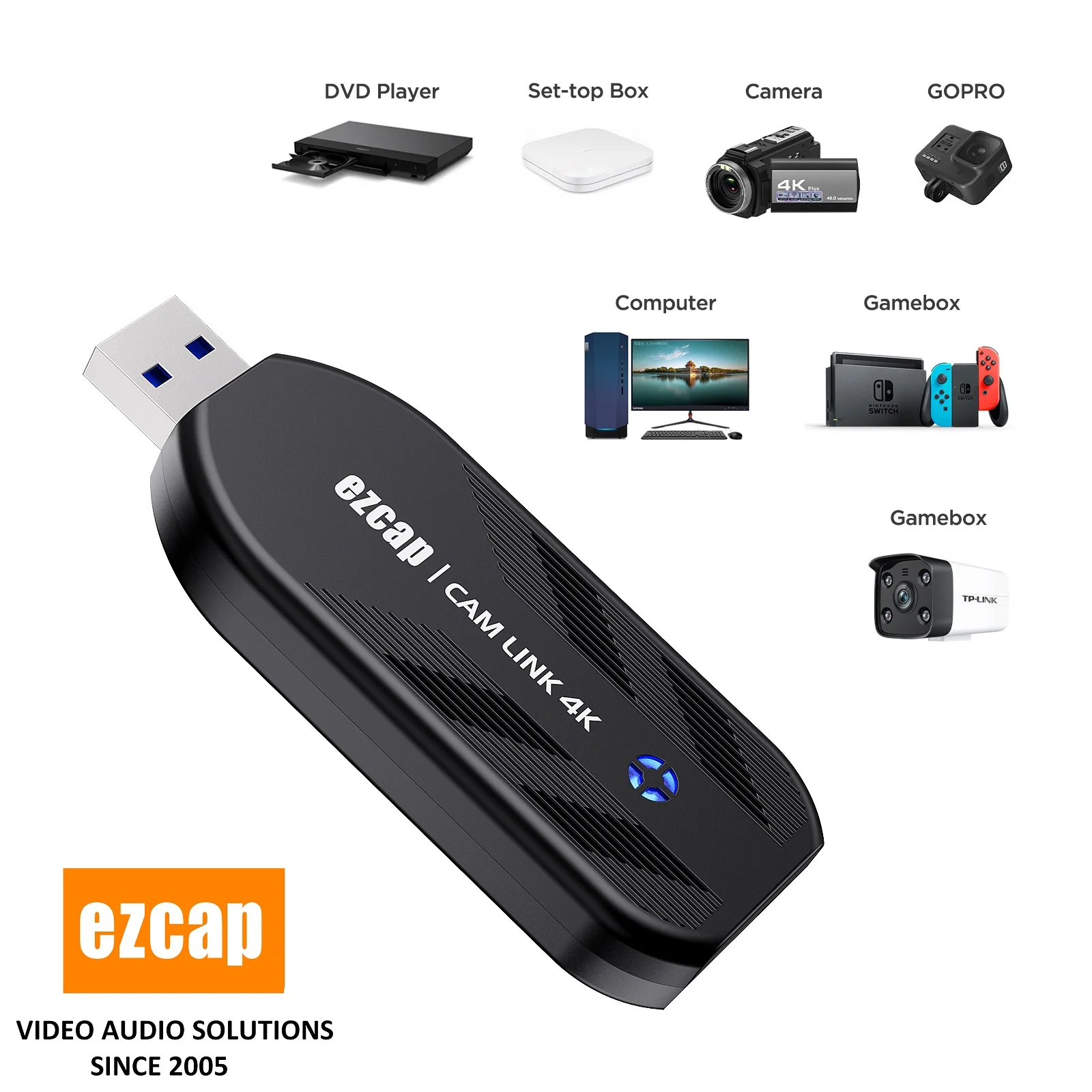 

4K Video Capture Card 4K Video Recorder to USB Equipment OBS Capturing