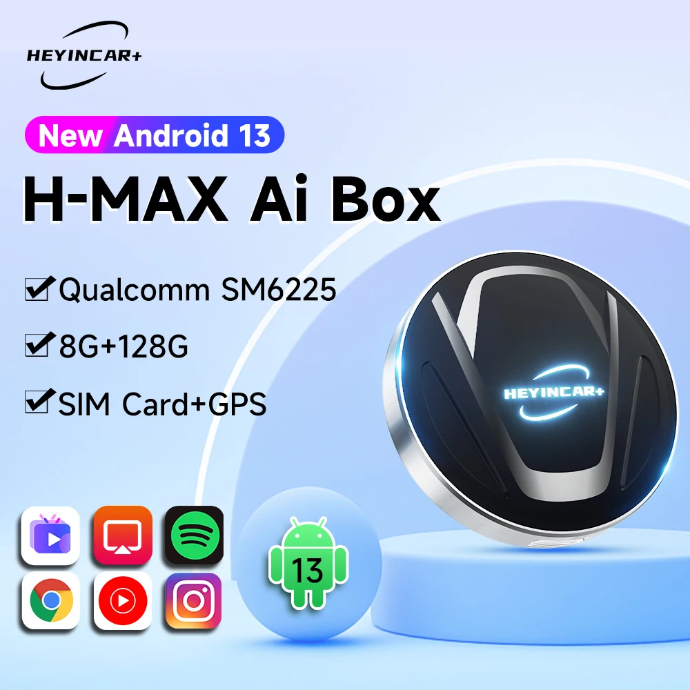 

HEYINCAR Smart Ai Box Tv Plus Wireless CarPlay Android Auto For Netflix For Kia MG Hyundai Mazda Volvo VW Peugeot Benz Ford Seat