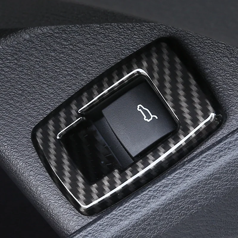 Carbon Fiber For BMW X1 F48 2016-18 ABS Chrome Interior Tail Door Swtich Frame Button Cover For 2 Series F45 F46 For BMW X2 F47