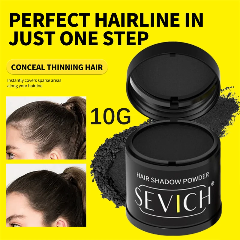 Sevich 10g Haaransatz-Puder, Haarfaser-Puder, Kapillarfüllung, Haarschatten, wasserfester Haaransatz, Kantenkontrolle, Make-up, Concealer