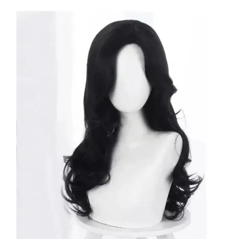 New Anime Witch Yennefer of Vengerberg 60cm Long Black Wavy Wig Women Role Play Black Hair Cosplay Wavy Wig VCGB5T2025