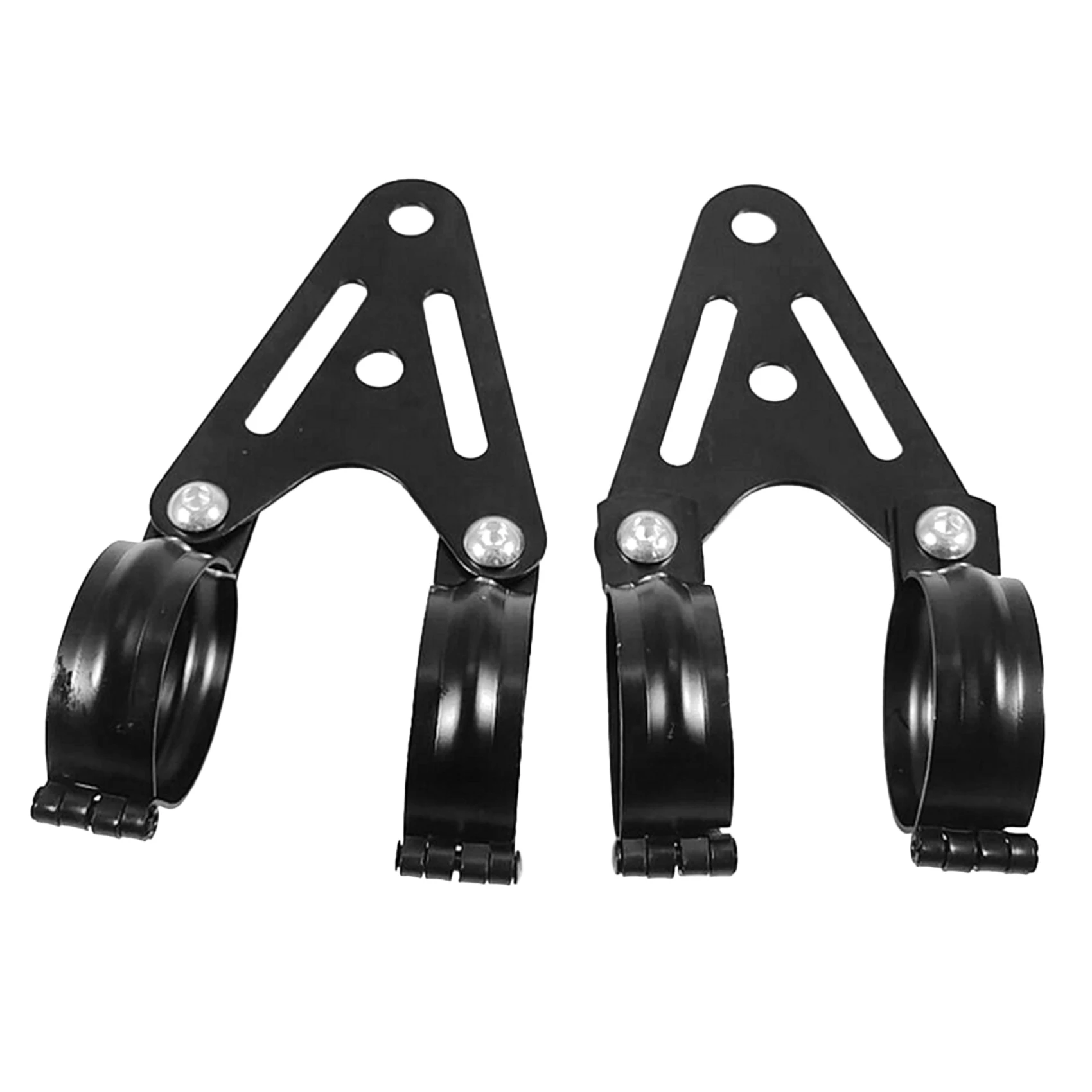 2PCS Motorcycle Headlight Bracket Universal Retro Headlight Mount Bracket head light lamp Holder for 32-41mm Fork Black