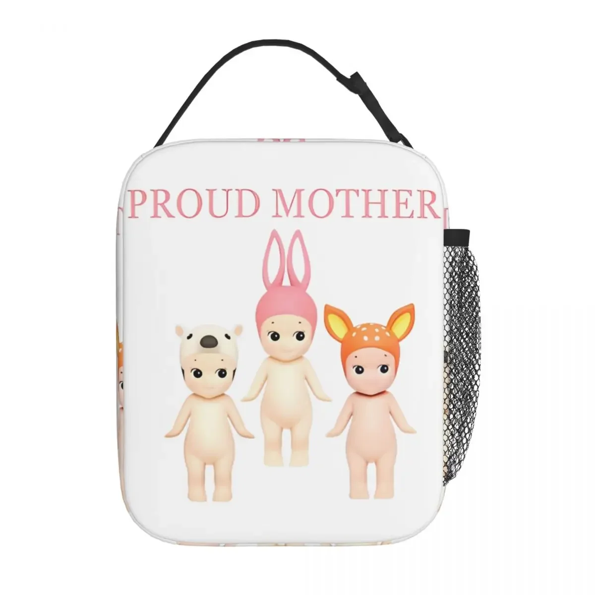 

Kawaii Sonny Angel Proud Mother Thermal Insulated Lunch Bag for Office Funny Cartoon Portable Food Container Bags Lunch Box