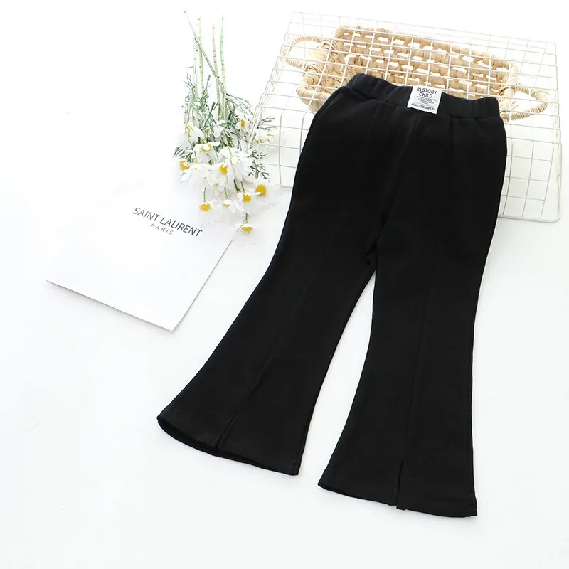 Quality Cotton 2024 New Korea Girls Flare Legging Children Casual Kids Pants Spring Slim Fit Leggins Baby Girl Autumn Pants 2-8Y