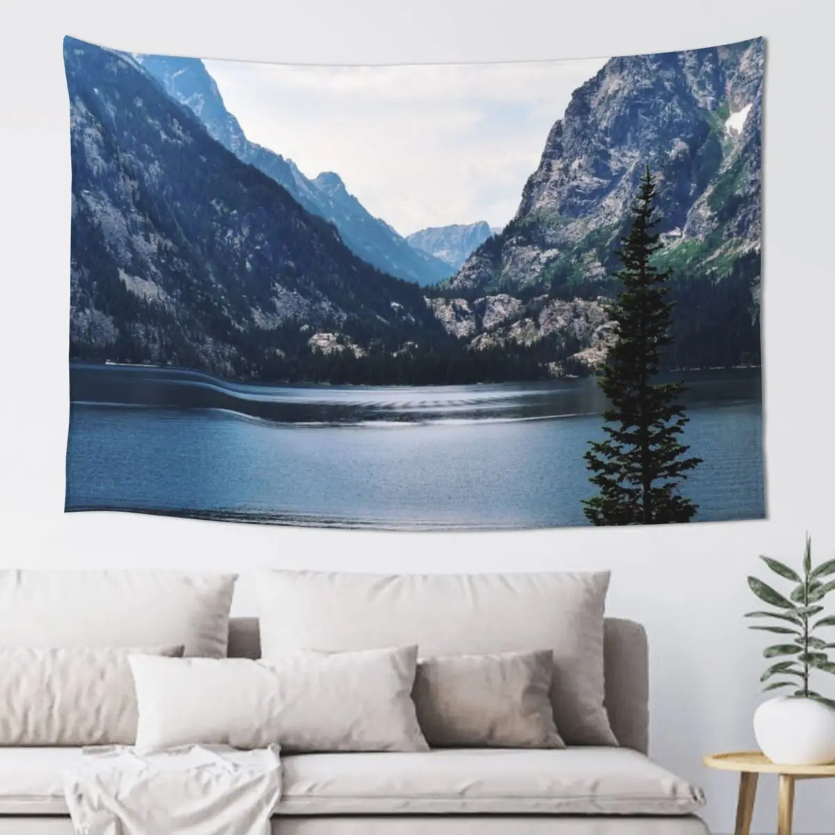 

Blue Lake and Mountains Tapestry Home Decorations Wall Hangings Decoration Tapestry