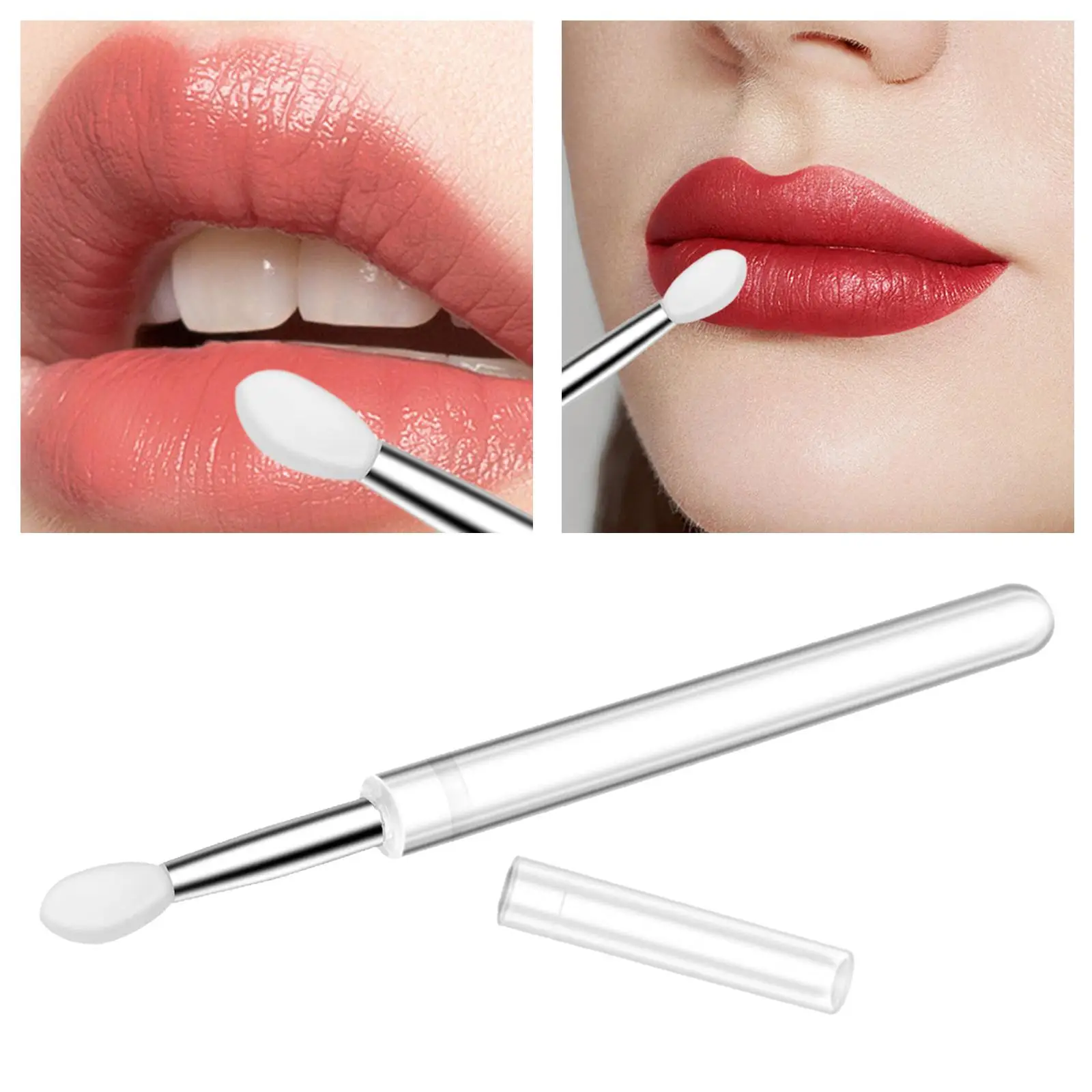Pincel de Silicone para Lábios, Ferramenta de Beleza, Aplicador de Batom, Pincéis de Maquiagem para Corretivo, Sombra, Brilho Labial, Base e Sobrancel