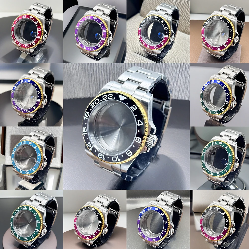 

NH34 NH35 NH36 NH38 NH39 NH70 Movement Silver Watch 40mm Case 28.5mm Dial Sub Case Bezel Ceramic Sapphire Adapted