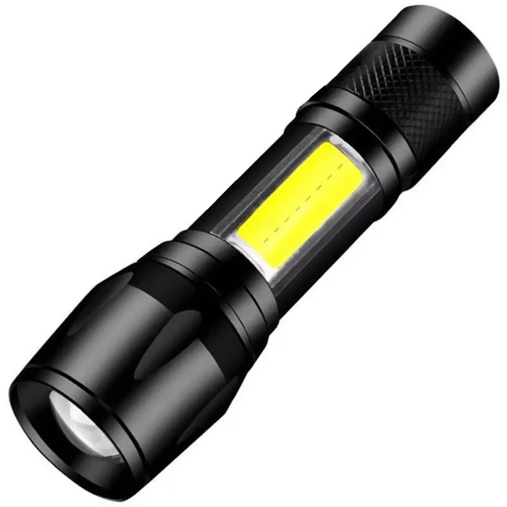 Mini Torch LED Rechargeable Flashlight Portable USB Charging Flashlight High Power Bank Camping Waterproof Long Range Lantern