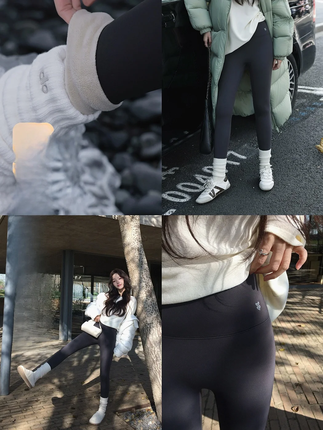 

Ibell ZHANG Self-Heating Thiened Fce High Waist Women's Leggings Naked Sensation Warm Abdomen Control Base Layer Pants