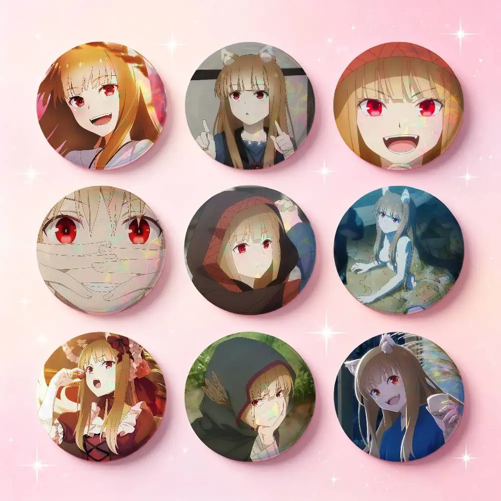 Spice And Wolf Anime Badges Button Round Creative Pin Brooch Badge Bag Decor Accessories Fans Collect Friends Gifts