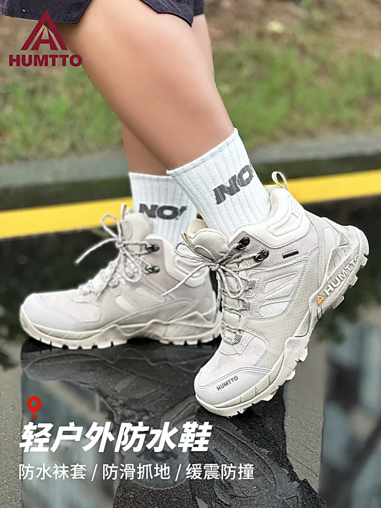 HUMTTO Waterproof hiking shoes Men Winter Men outdoor Sneakers Casual walking shoes women Trainers ankle trekking hunting boots