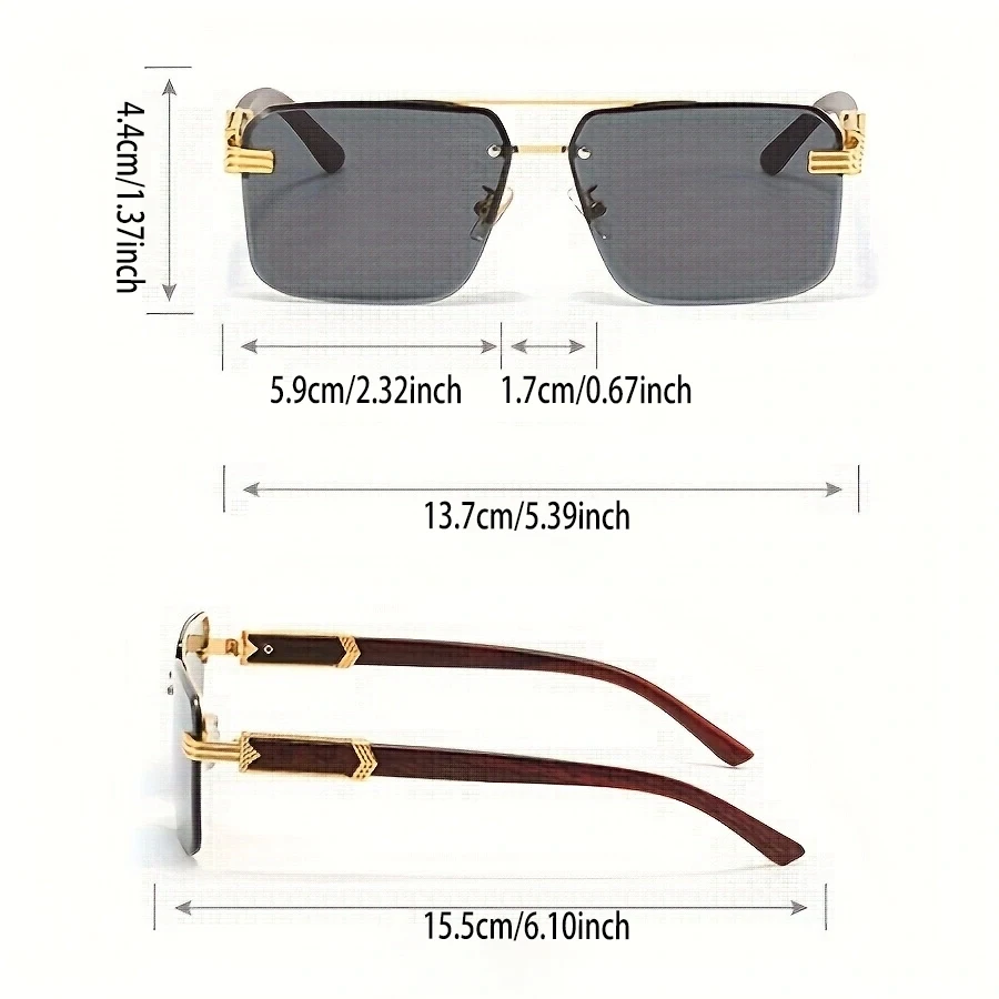 Textured Double-Bridge Fashion Sunglasses