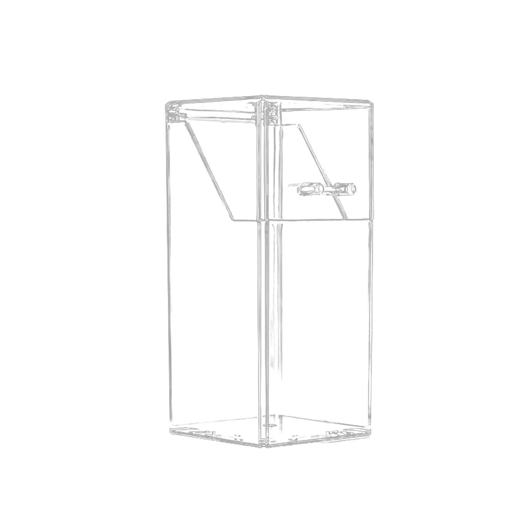 Scatola portaoggetti per trucco in acrilico trasparente con design ribaltabile per pennelli, rossetti, smalto per unghie