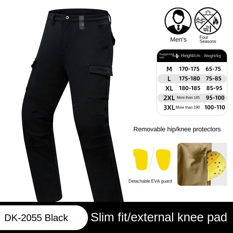 Duhan Motorcycle Pants Riding Mens Pants Casual Overalls Retro Cruise Car Fall Protection Autumn and Winter Warm Riding Pants