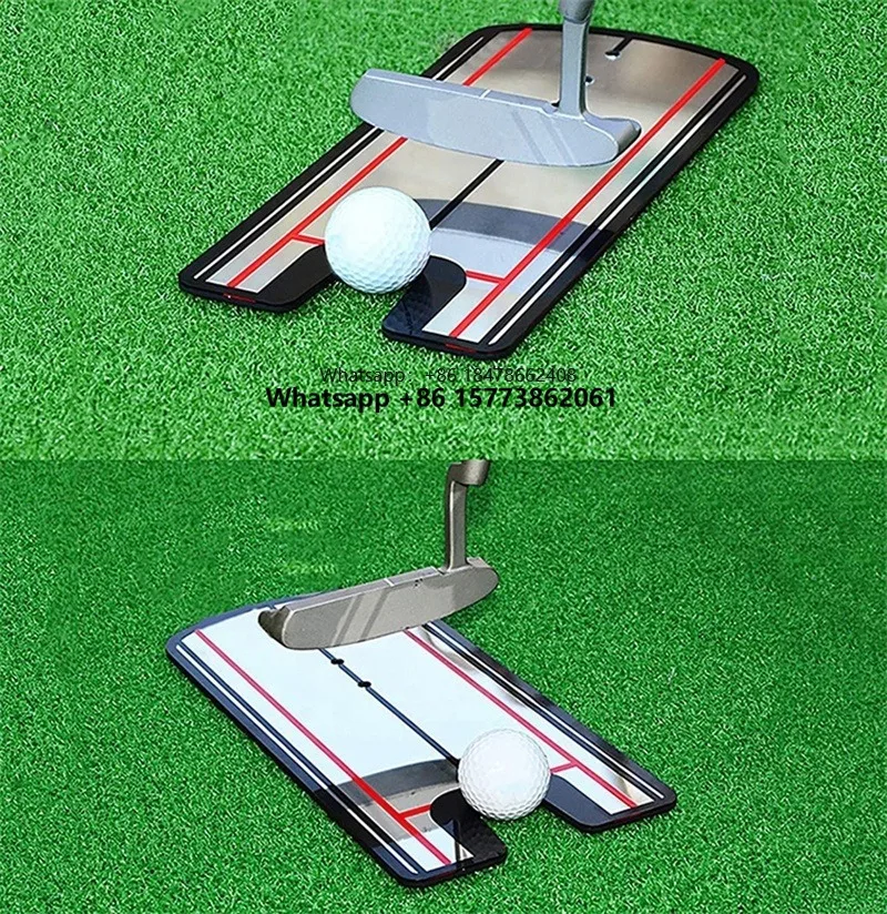 Portable Custom Logo Golf Putting Alignment Mirrors Train Your Swing Trainer for Practice Training