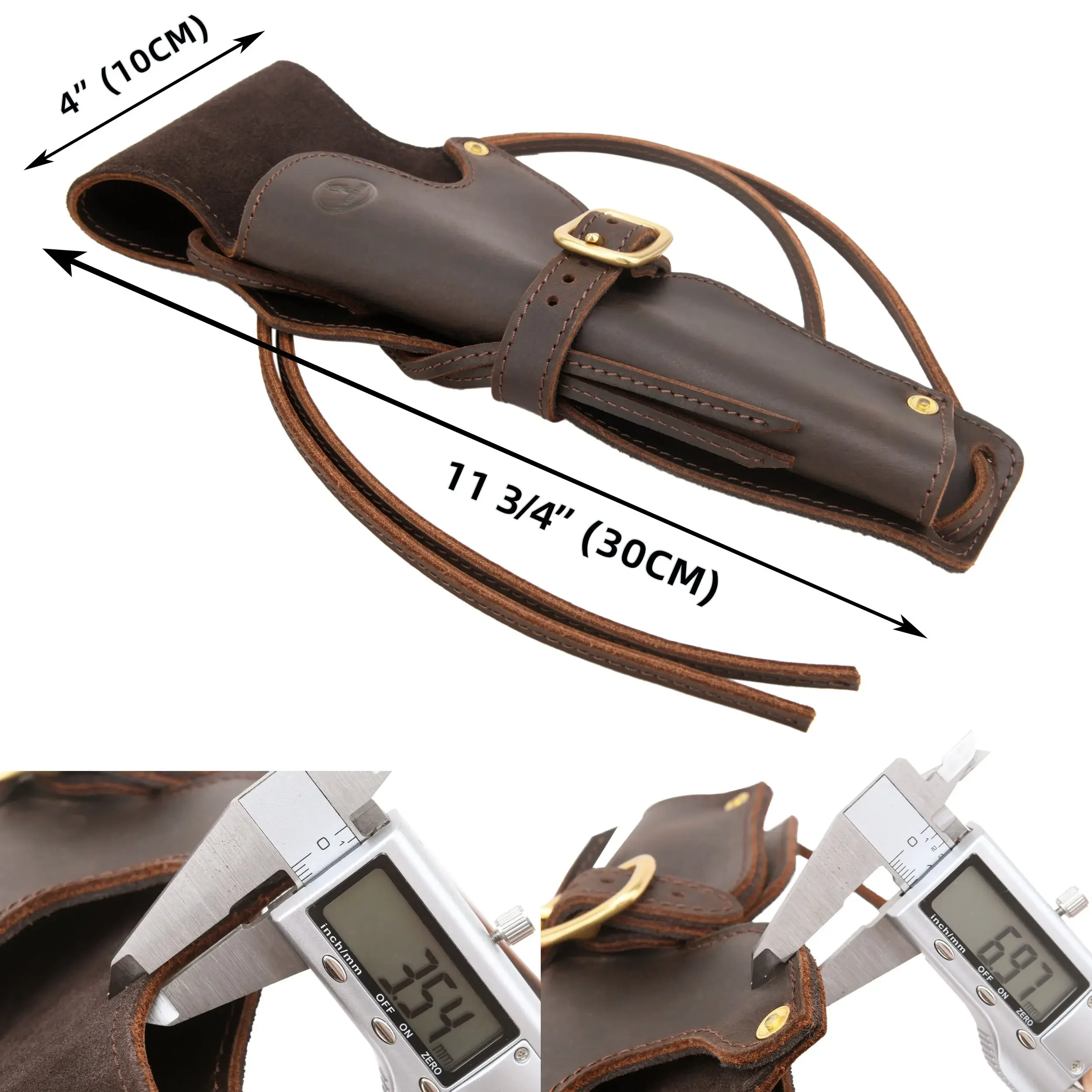 Full Leather Gun Revolver Holster Cowboy Western Gun Holsters Pouch Western Props for Right Left Handed 4.75" & 5.5" Barrel 2