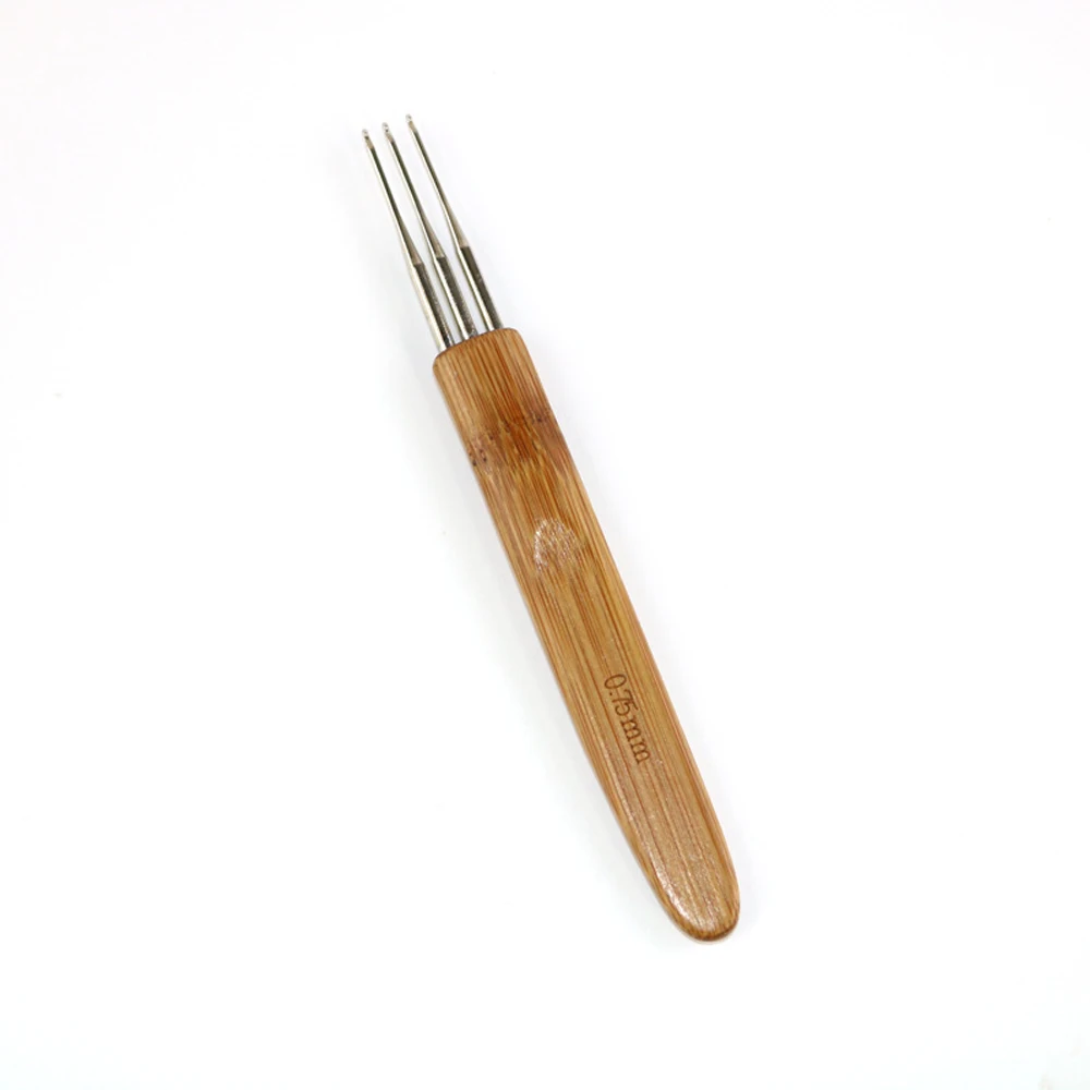 Dreadlock Needle Crochet Hook Set 0.5mm/0.75mm Hair Dyeing Tool for Braids Easy to Use Dreadlocks Making Kit Hair Accessories