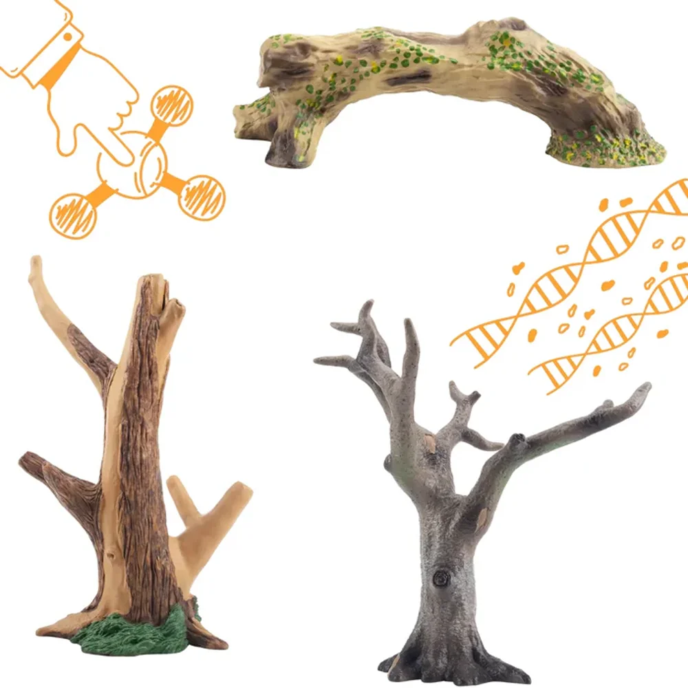 Zabawki Toymany, symulacja, 3 sztuki, akcesoria do drzew, model zwierzęcia, mini figurki, lalki, figurki akcji, zabawki, prezent dla dzieci, dekoracja tortu