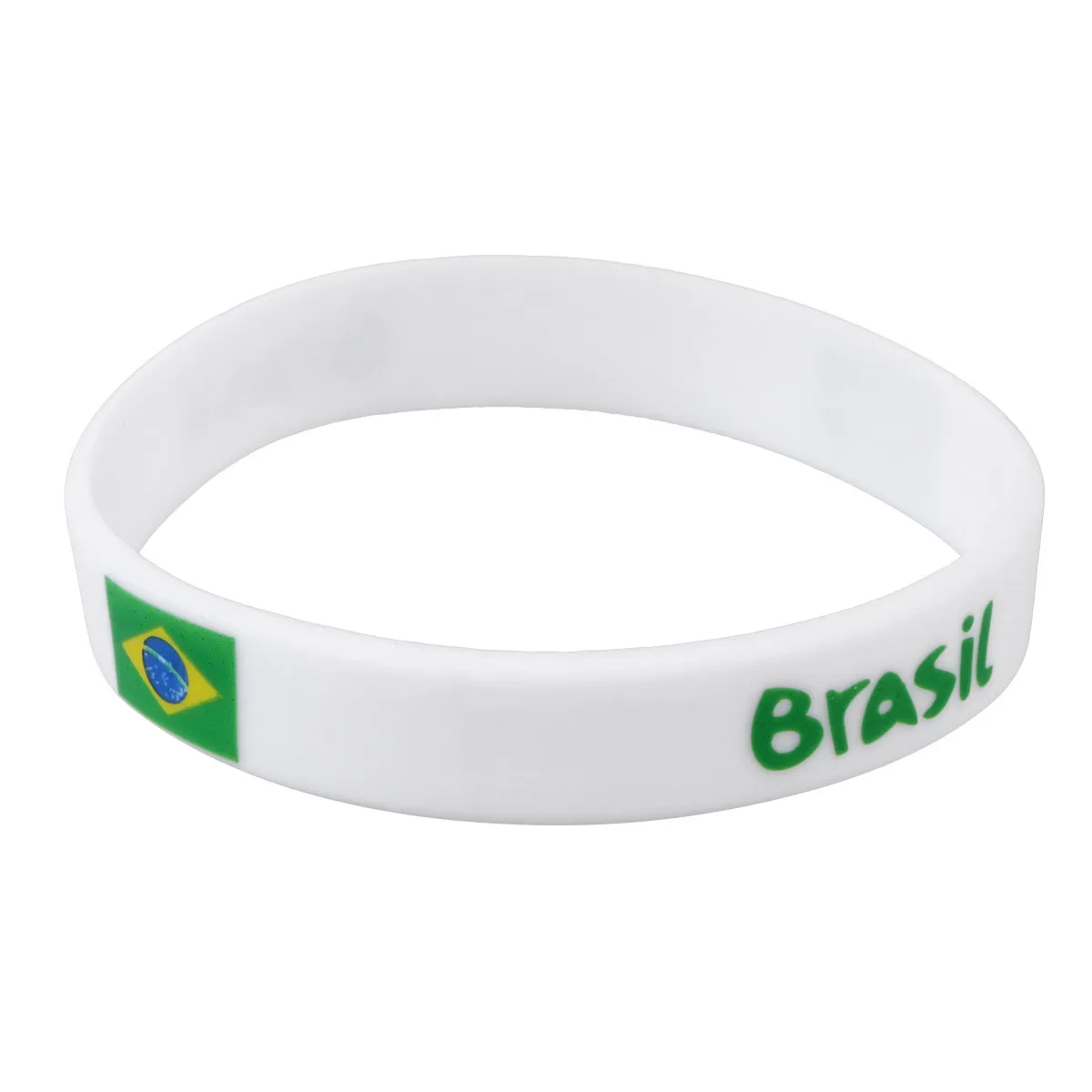 5Pcs Silicone Country Wristband Soft Comfortable One Size Fits Most Sports Game Football Match National Flag Printed Bracelets