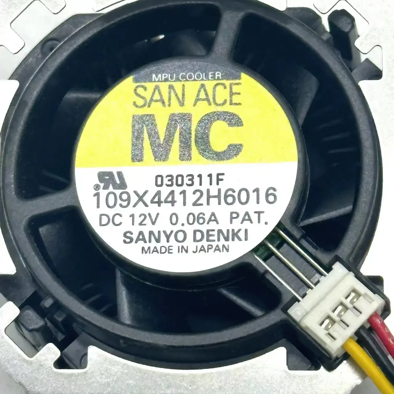 Sanyo Denki 109X4412H6016 DC 12V 0.06A ventilador de refrigeración de servidor de 3 cables