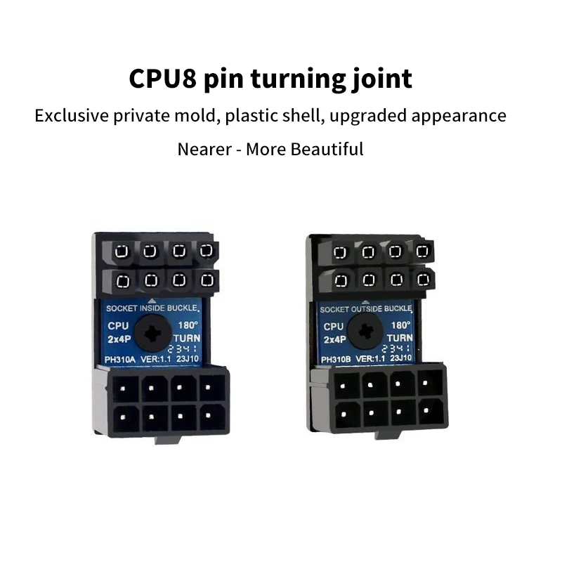 ATX ตัวเชื่อมต่อ8Pin ตัวเมีย180องศาอะแดปเตอร์8Pin 6Pin การ์ดแสดงผล8พินตัวเชื่อมต่อสายไฟซีพียูคอมพิวเตอร์พีซีอุปกรณ์เสริมตัวถัง