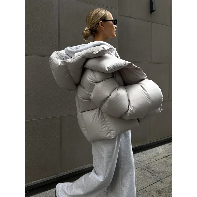 Winter Warm Cotton Puffer Jackets Women's Loose Parkas Coat Vintage Bread Jacket Outwear Office Ladies Quilted Jacket