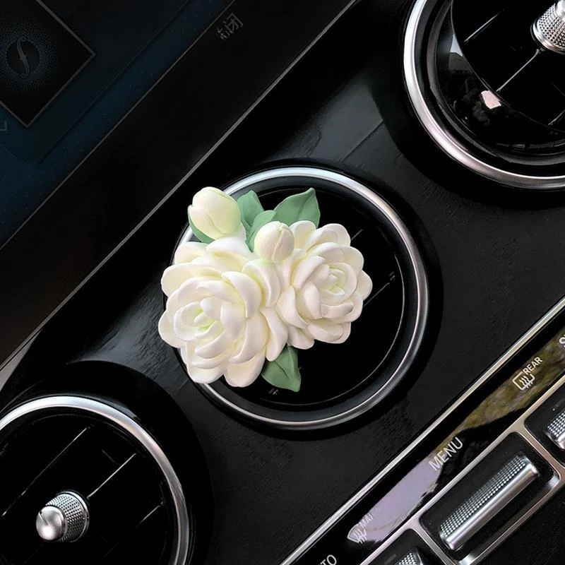 3D Flowers Aromatherapy Wax Gypsum Silicone Mold Beautiful Flower Plaster Ornament Molds For Car Decoration Resin Crafts Mould