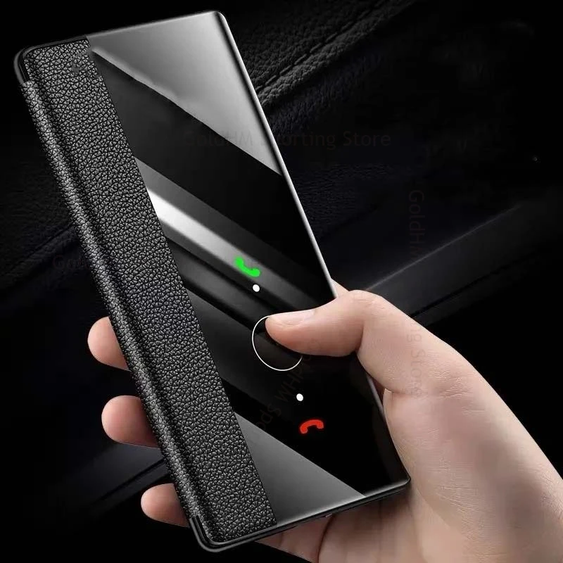 

For Honor 200 Pro View Windows Flip Leather Phone Case For Honor 90 80 70 60s 50SE 100 200 Pro Full Protective Clear Matte Cover