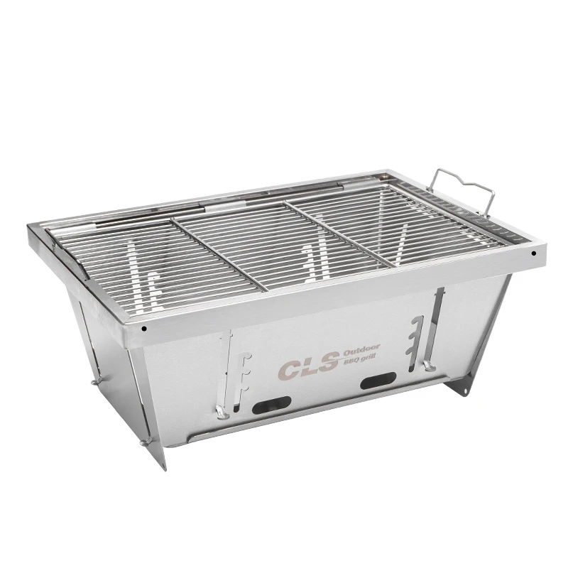

304 Stainless Steel Barbecue Grill Reusable IGT Table Stove Space Saving Barbecue Camping Stove for Home Outdoor Camping Picnics