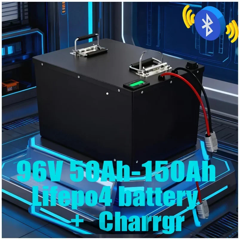 

Литий-железо-фосфатный аккумулятор LiFePO4 96 В, 50 Ач-150 Ач [металлический корпус] Аккумуляторная батарея глубокого цикла для гольф-кара, осмотра достопримечательностей