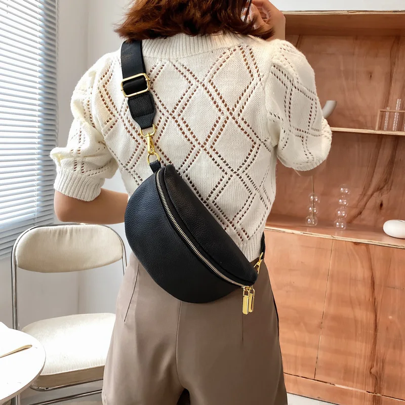Casual Waist Bags for Women Leather Shoulder Bag Travel Small Chest Bag Women Fanny Pack Belt Purses Female Bolsos Solid Color