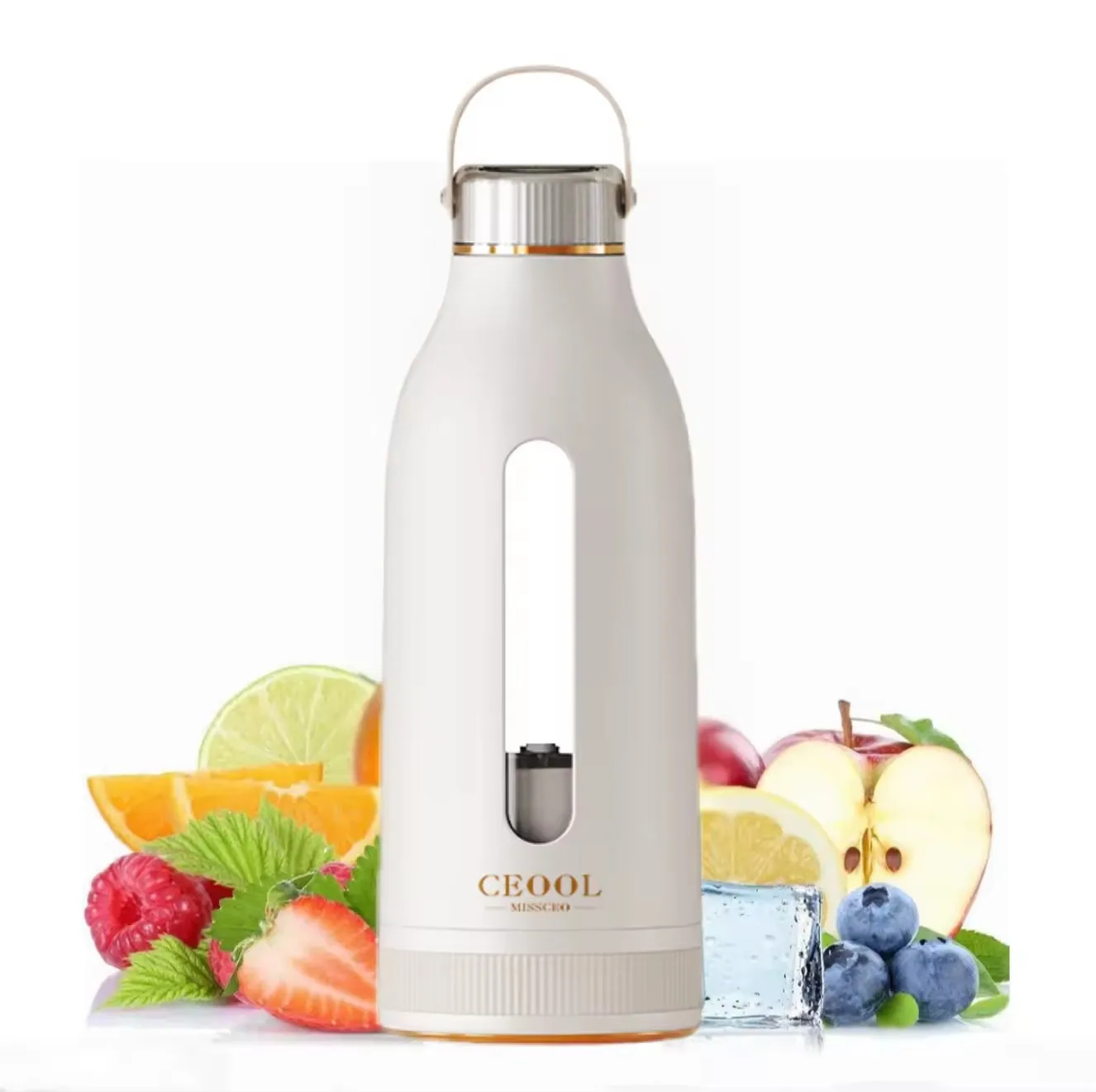 Portable Mini Blender Rechargeable Mixer Fresh Fruit Juicer Multifunction Electric Blender Cup 400ml Shakes Smoothie Maker