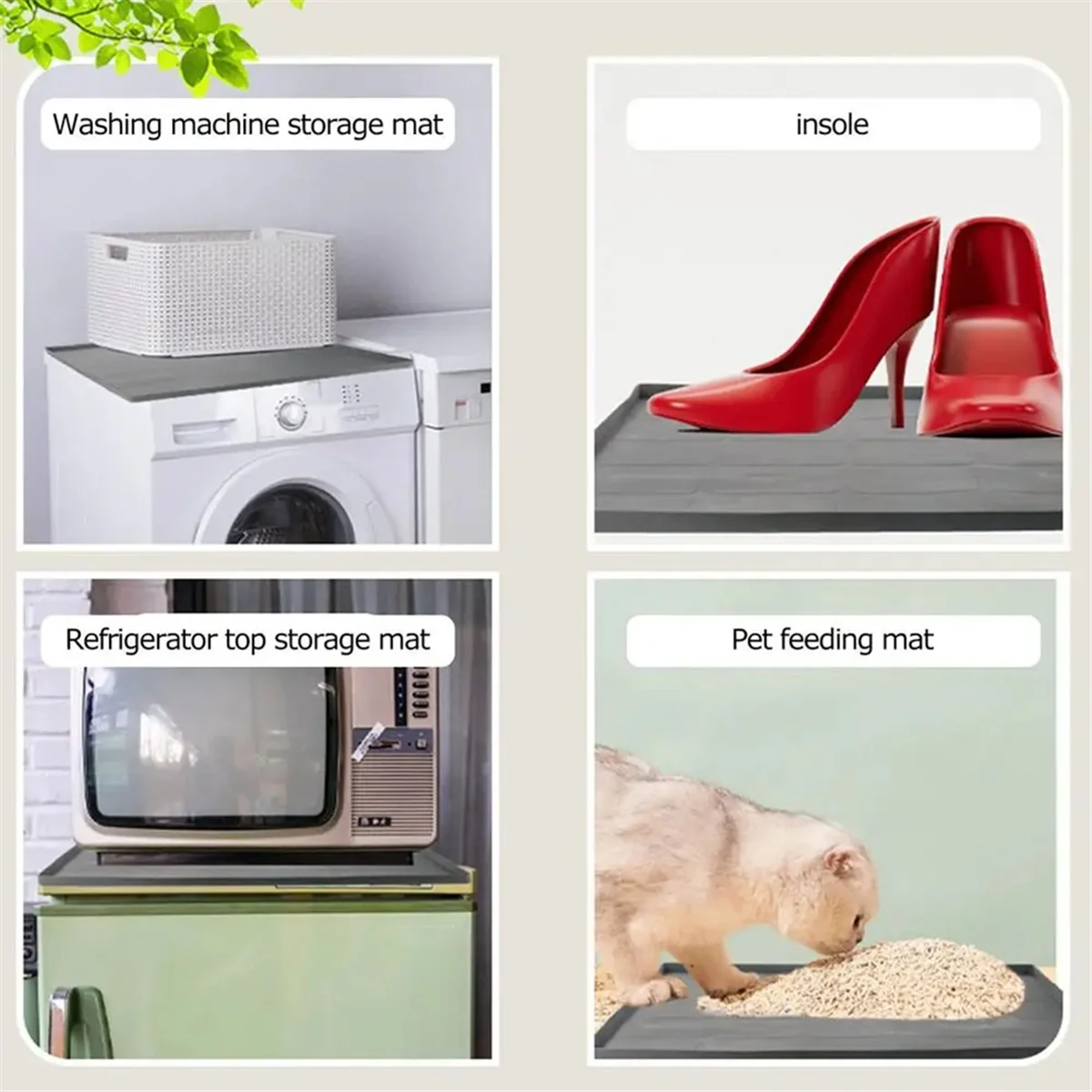 Hot New Dryer Mat for Top of Dryer Silicone Washer Dryer Cover Top Washing Machine Cover Dust-Proof Waterproof Protector Mat B