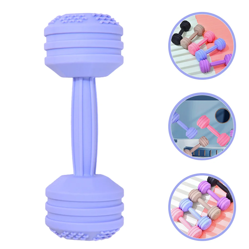 

1 шт., силиконовая погремушка с гантелями для прорезывания зубов, сенсорный прорезыватель для младенцев, жевательный массаж десен для малышей, успокаивающий подарок