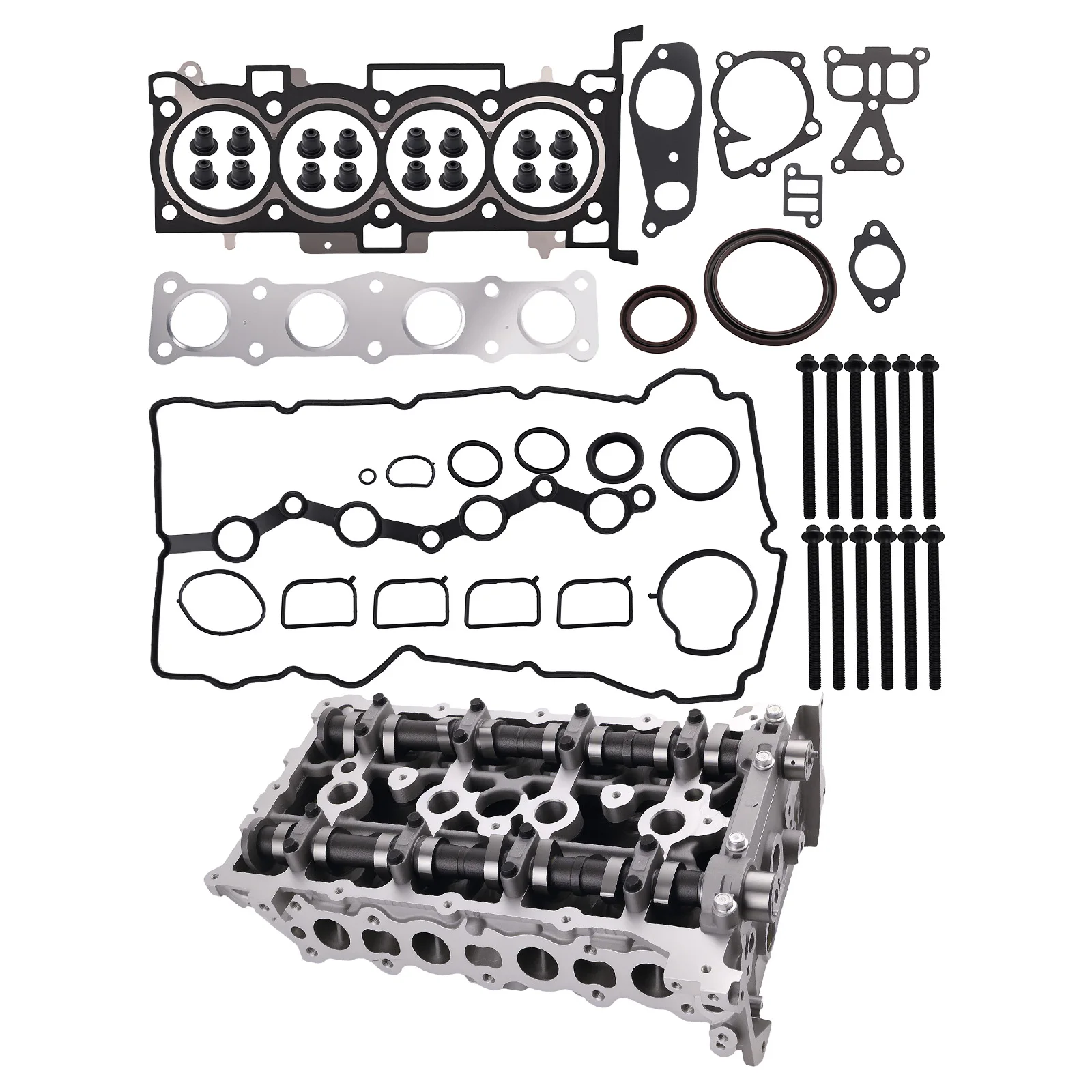 

Cylinder Head w/ Bolts Gasket Seals Kit for Kia Hyundai 2.0L 2.4L G4KD, G4KE