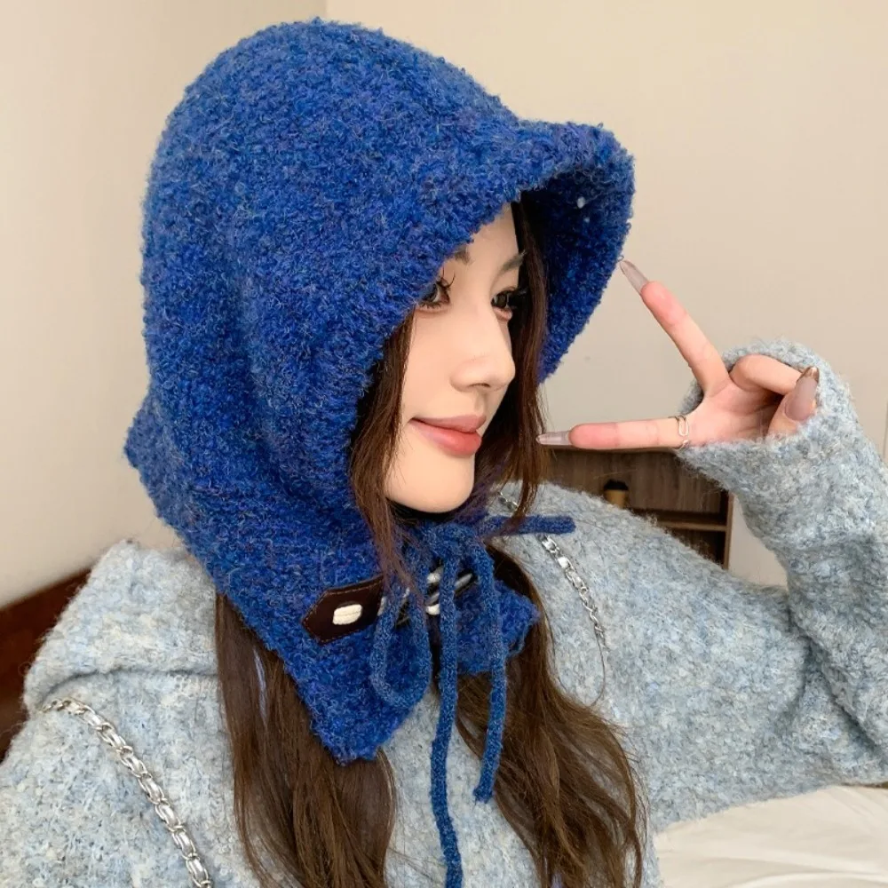 Topi Musim Dingin Korea Baru Hadiah Natal Topi Wanita Perempuan Topi Bucket Tebal Penghangat Telinga