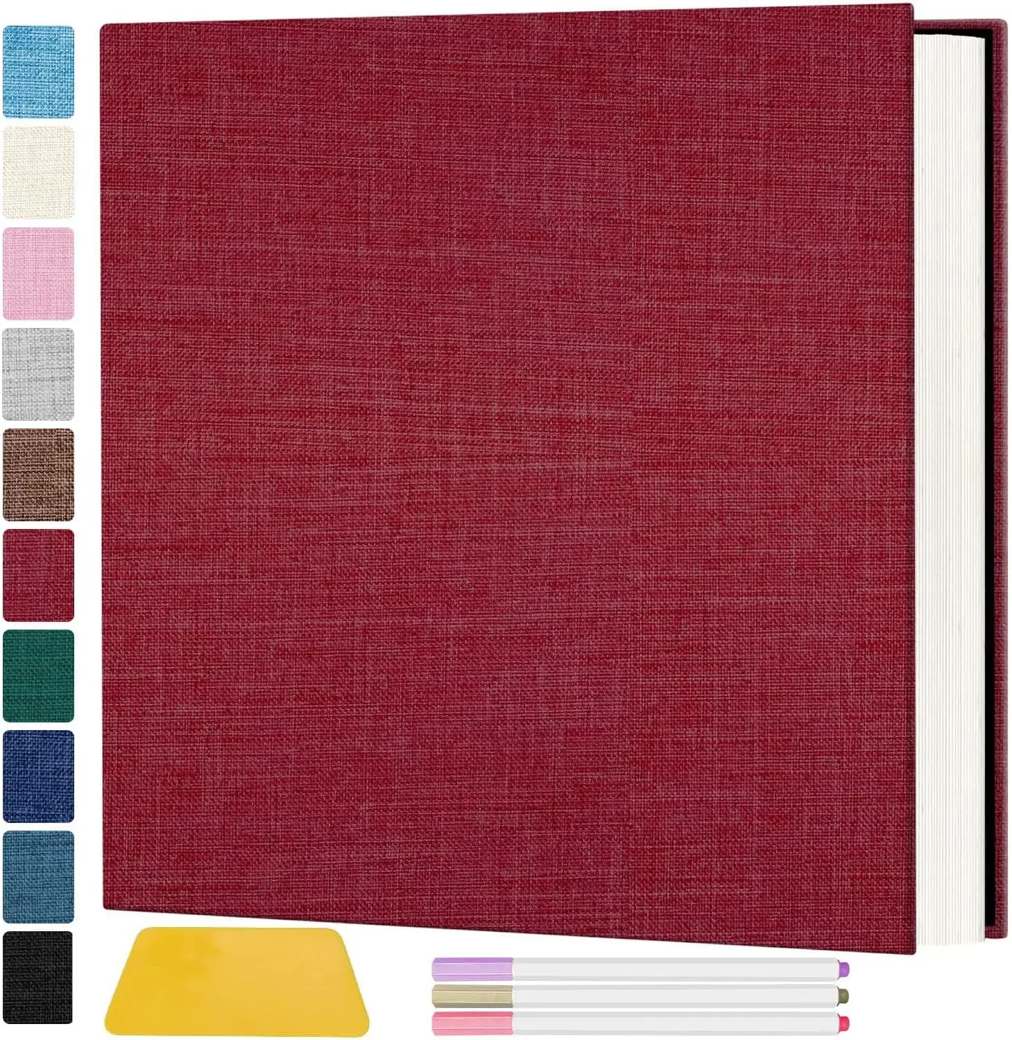 

Photo Album Self Adhesive Pages, 60 Pages Magnetic Scrapbook Albums with Sticky Page, Photos Album Holds 8x10 & 5X7 & 4x