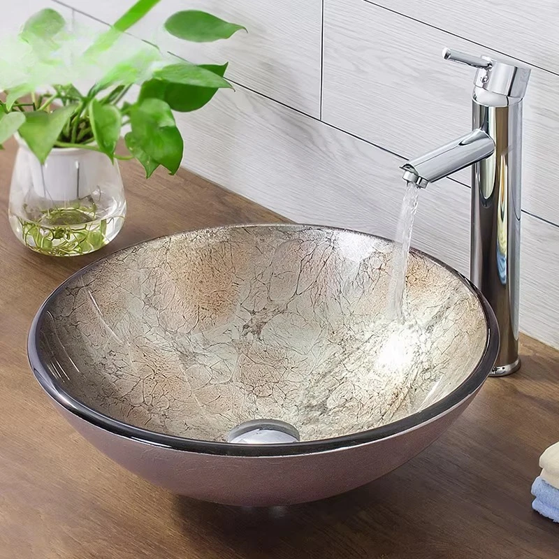 Custom Latest Wood Color Gloss Round Unique Handwashing Bowl Small Modern Design Toilet and Basin Bathroom Vanity Sink