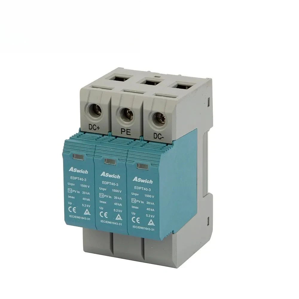 

Lightning Arrester 600V 1000V 1500V 40ka T2 DIN Mouting DC Surge Protective Device SPD