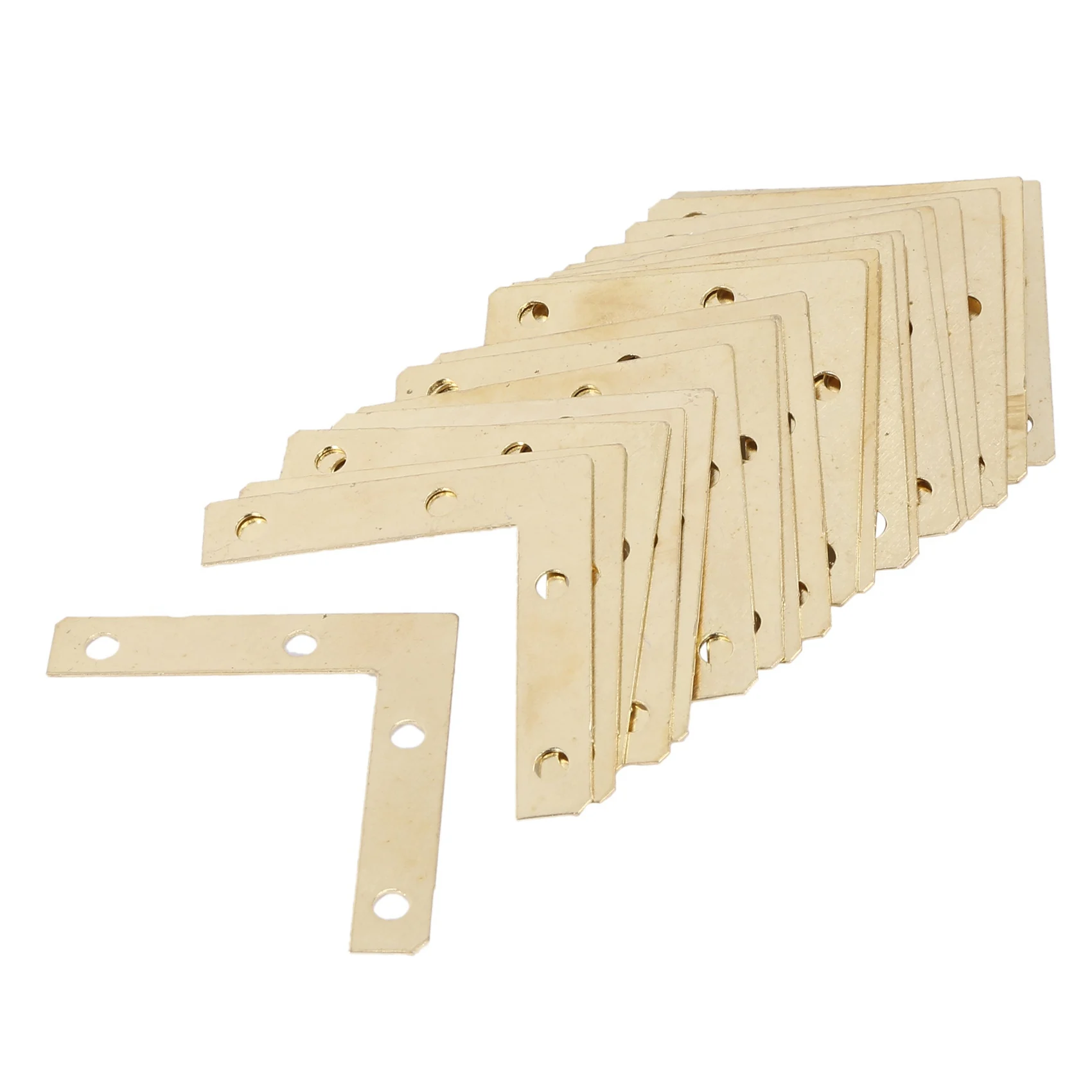 60 Pcs 51Mm Flat Corner Right 90° Angle Bracket Repair Plate Fixing Brace-AT36