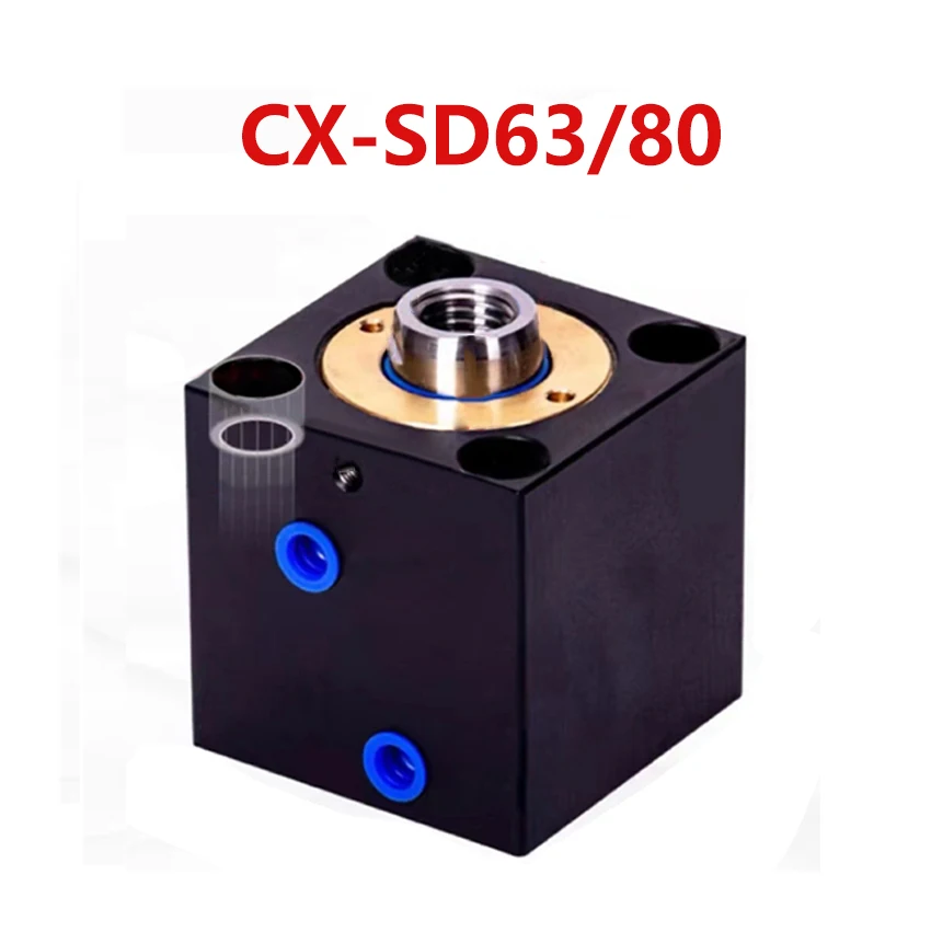 CX-SD63/80 Square Hydraulic Thin Cylinder Vertical Hydraulic Cylinder Stroke 10-100mm Bore 63/80mm Hydraulic Tools Oil Cylinder