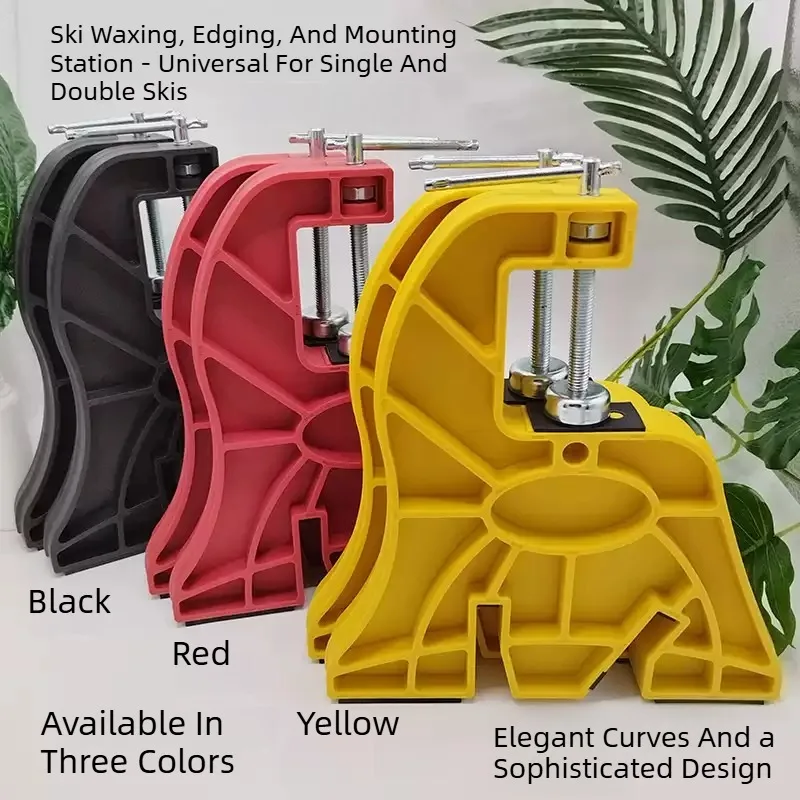 The ski single and double bench vise stand is stable and durable, a tool for maintaining snowboards