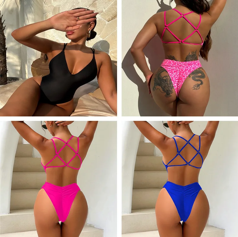 2025 Style Swimwear Women Beach One Piece Swimsuit Pad Mujer Trikini Bikini Stroj kapielowy Maio Biquini Badpak Maillot Femme image 2