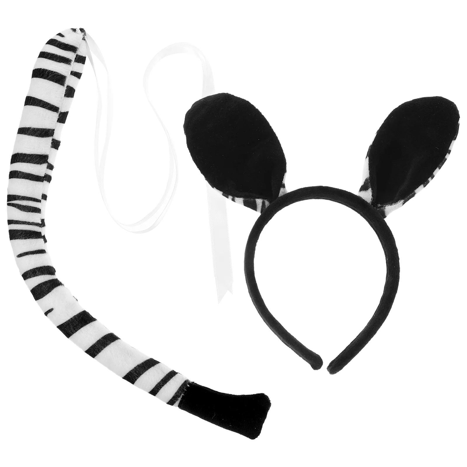 

Cosplay Cartoon Animal Ears The Cow Inflatable Costume Fabric Zebra Headband for Party