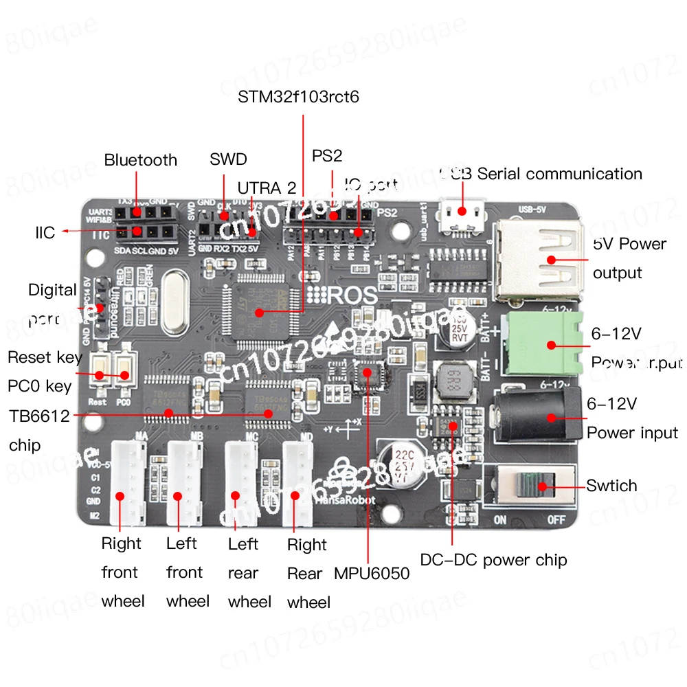 Picture 3: With 12V Encoder Motor for Arduino Raspberry Pi DIY STEM STM32 5KG Load Double Chassis Mecanum Wheel Robot Car Chassis Kit