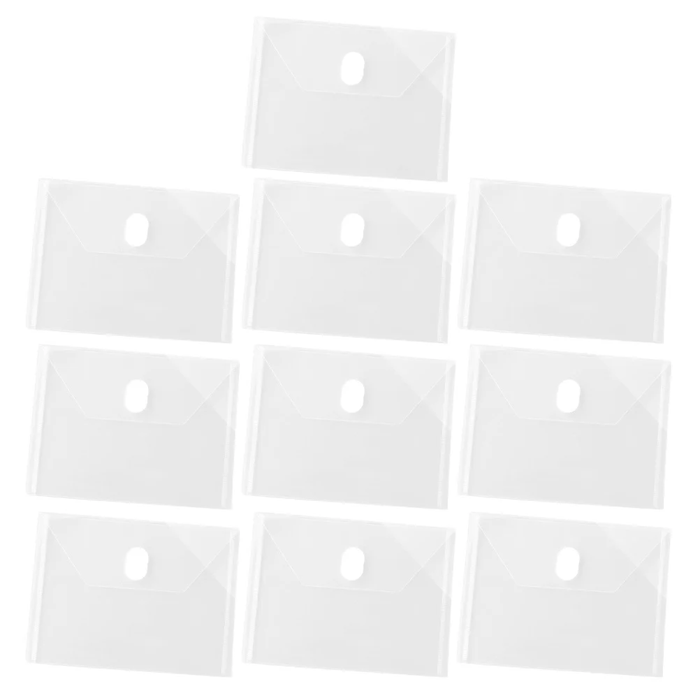 

10Pcs Transparent Plastic Document Folders PP Material File Organizer for Receipt Storage Travel and Office Filing Products