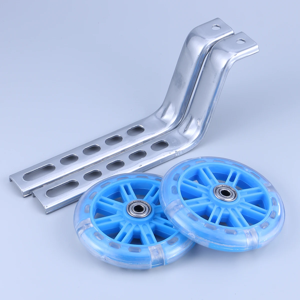 

Велосипедные тренировочные колеса, балансировочное вспомогательное колесо, бесшумное, прочное, регулируемое, свечение, аксессуары для велосипеда, синий цвет